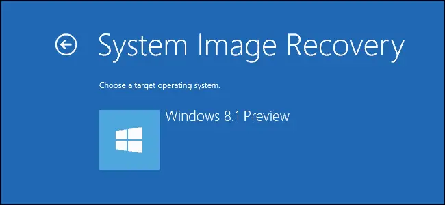 System Recovery Windows 8.1