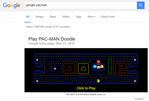 google pacman play