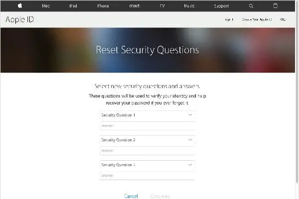 how to recover apple id password step 3