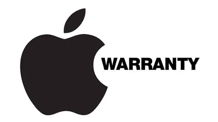 apple logo with warranty sign