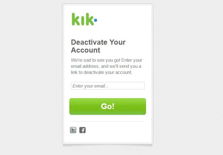 deactivate kik