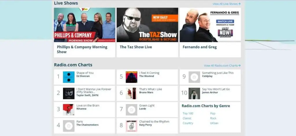 Radio.com unblocked music sites