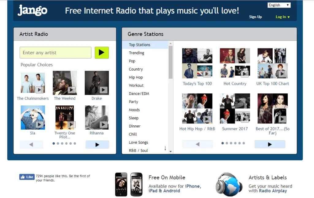 Jango unblocked music sites