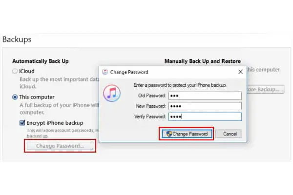 iTunes Reset Password