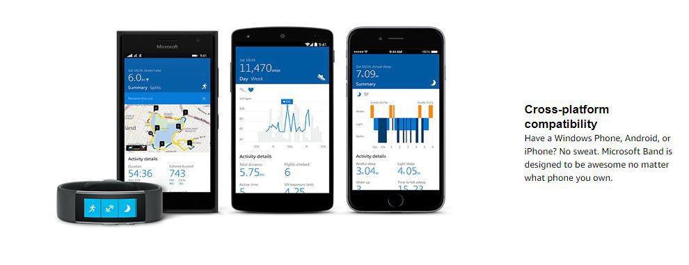 microsoft band 3 compatible devices