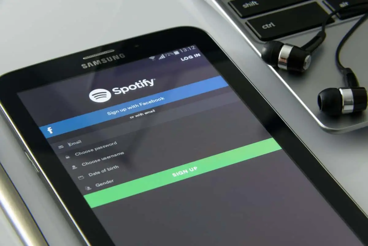 Spotify on Samsung Tablet